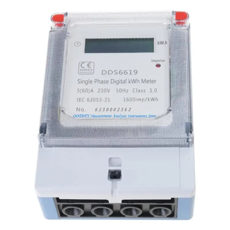 Compteur électrique domestique 367D, compteur kWh numérique LCD pour précis l'énergie, Installation