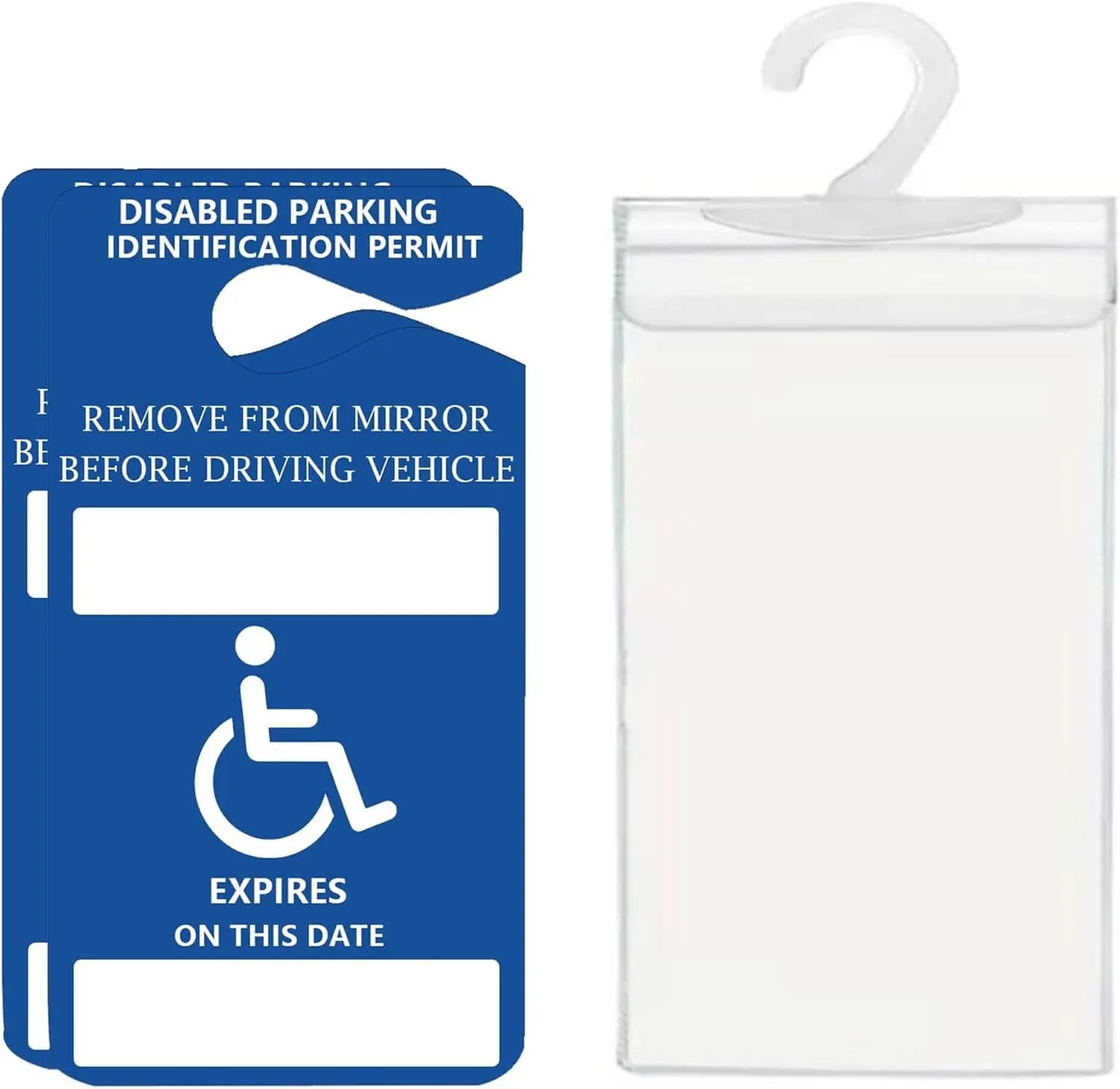 Panneau de permis de stationnement pour handicapés, avec support de carte pour handicapés, panneau d