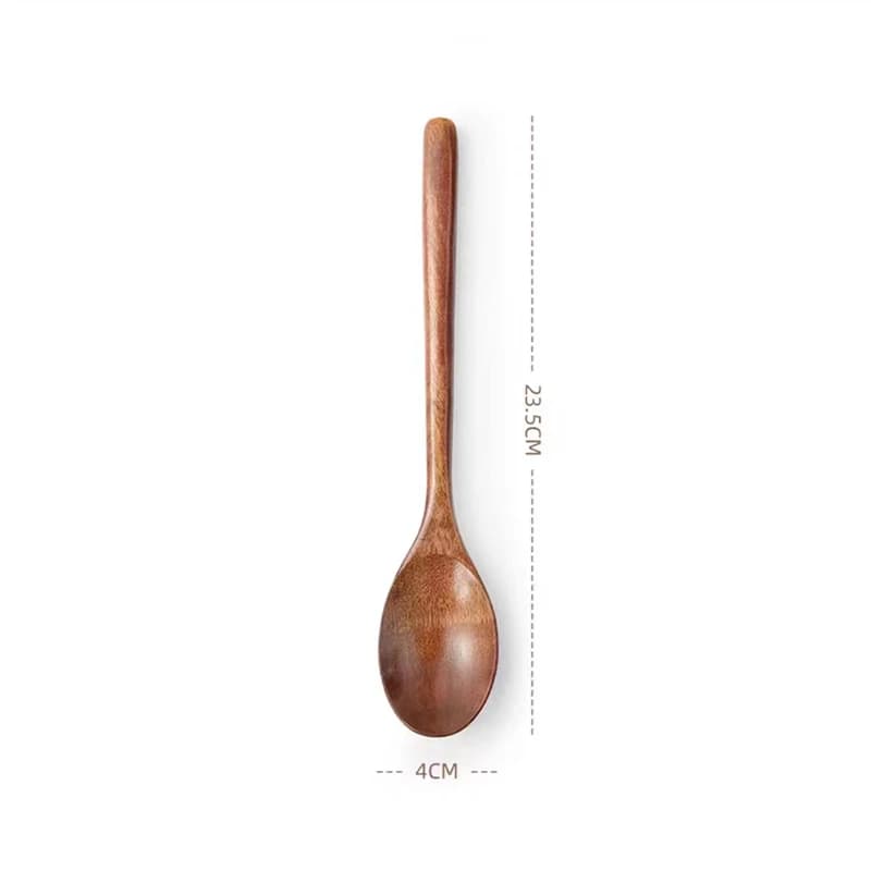 Cuillère à thé en bois, 2 pièces, ustensiles de cuisine, pour soupe, café, miel