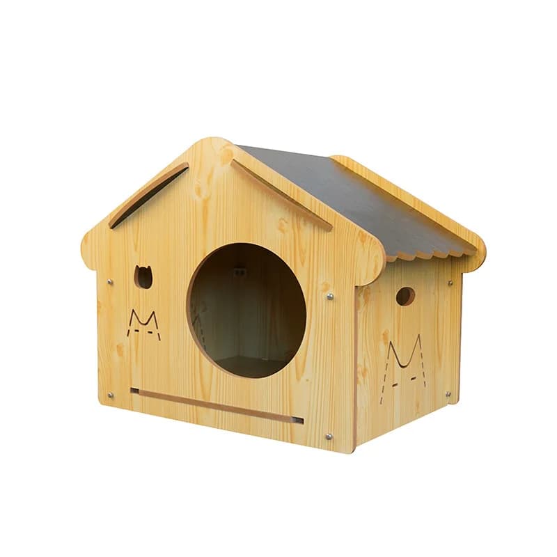 Villa pour animaux de compagnie, maison en bois, chambre à coucher, assemblage d'épissure en bois, m
