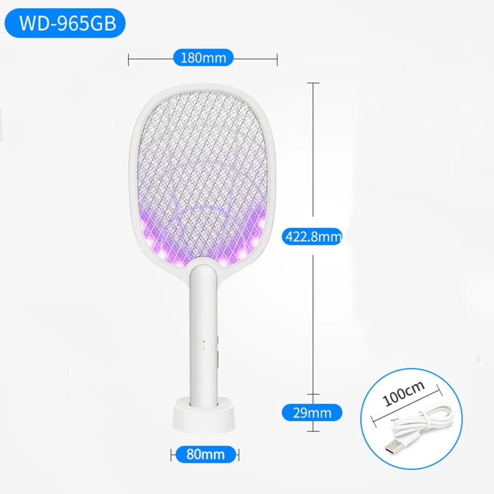 Lampe anti-moustique électrique pliable, Rechargeable par USB, raquette anti-moustiques, tapette à m