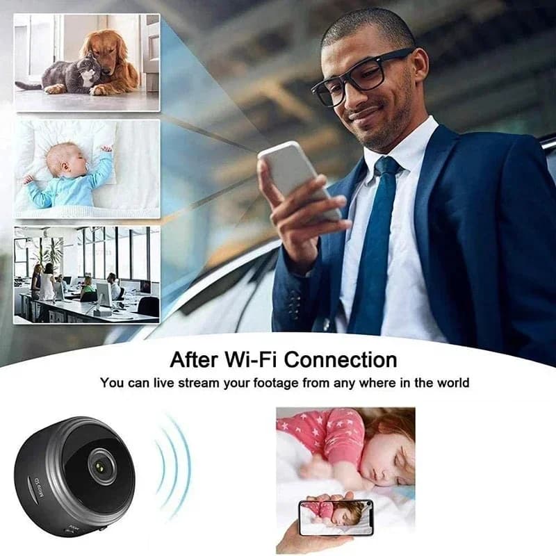 Mini caméra Wifi 1080P HD, moniteur de sécurité domestique sans fil, Vision nocturne, surveillance à