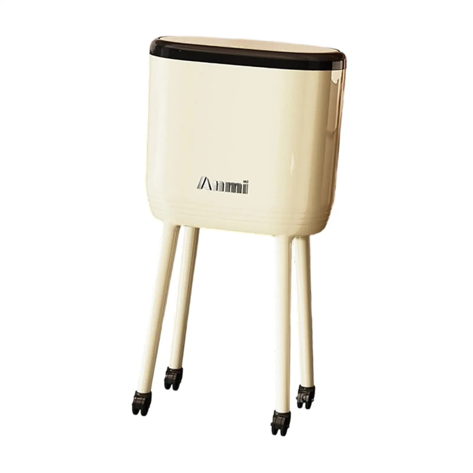 Poubelle minimaliste 360 ° Poubelle multifonctionnelle à roulettes pour la maison, le salon, la sa
