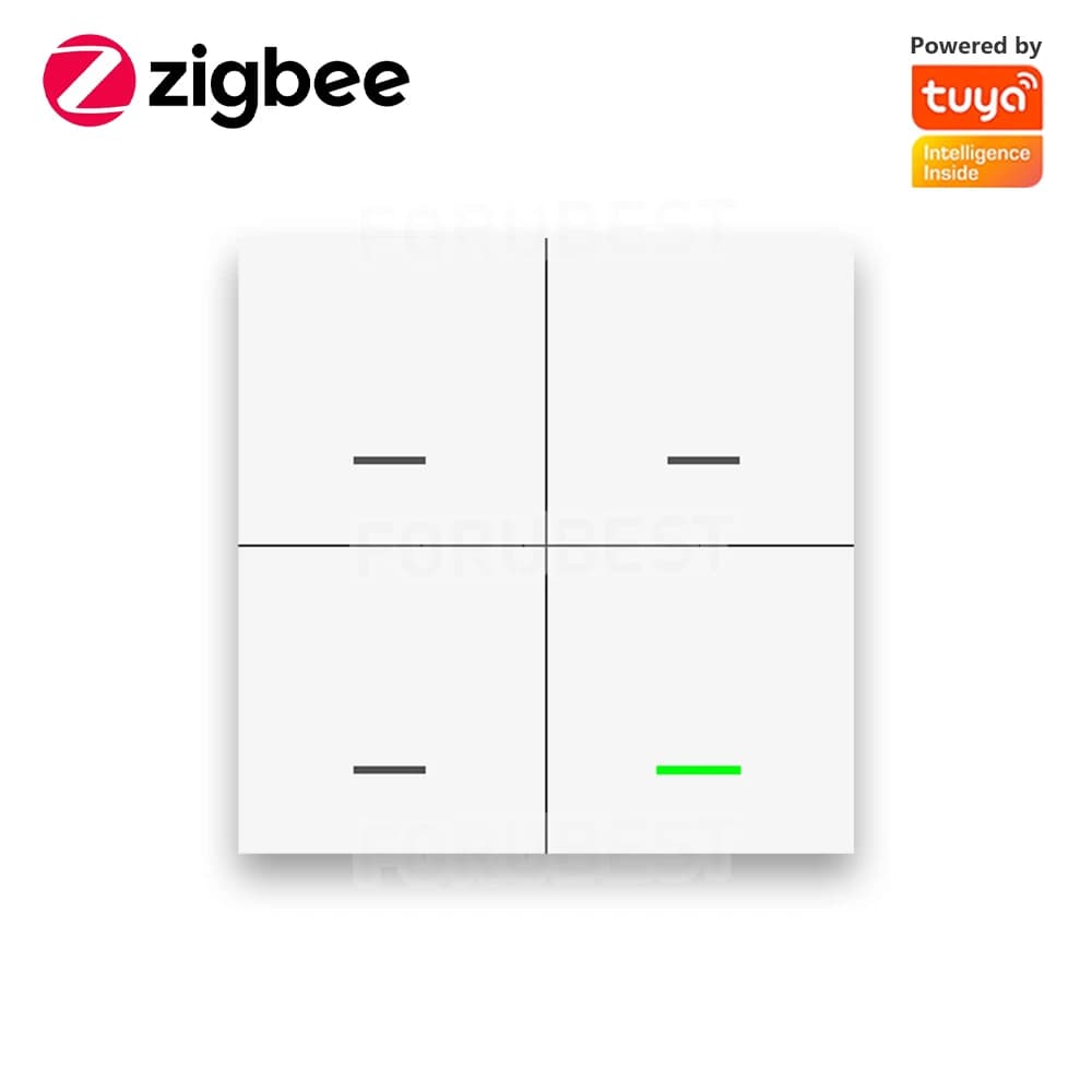 Tuya Zigbee – interrupteur de scène intelligent sans fil, 4 boutons, 12 Modes, éclairage automatique