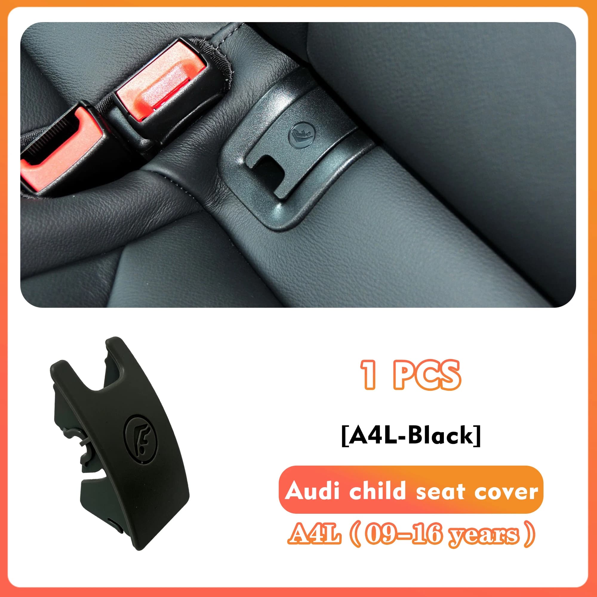 Injecteur de sécurité pour siège arrière d'enfant, couvercle ISOFIX, retenue pour Audi A4L 2009-2016