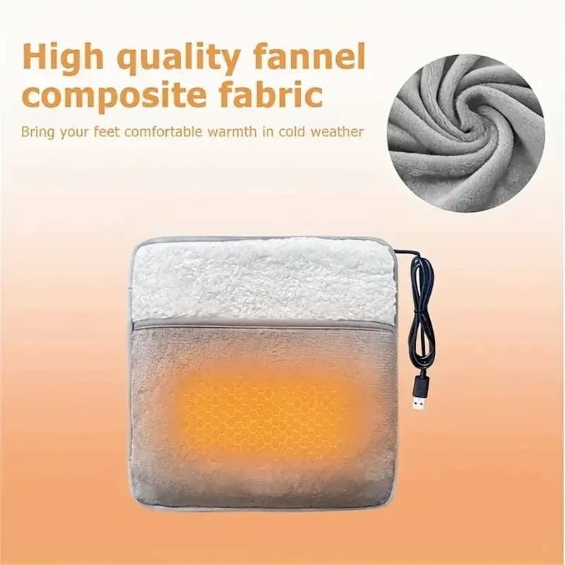 1ConfortableUSBFoot Warmer, coussin chauffant électrique portable, point chauffant des pieds, pour l