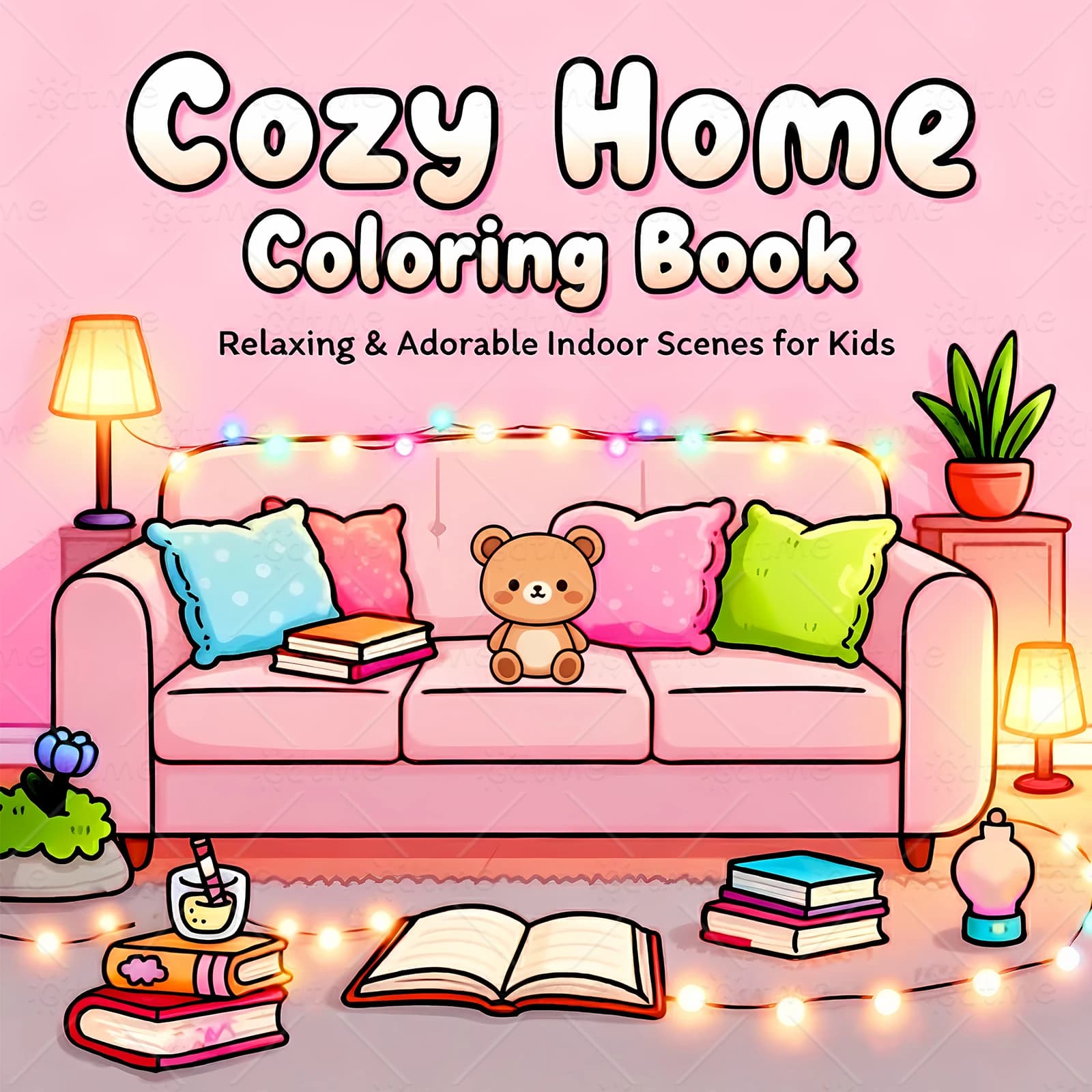 Livre de coloriage Cozy Home pour adultes - Motifs audacieux et faciles pour l'hygge et l'intérieur,
