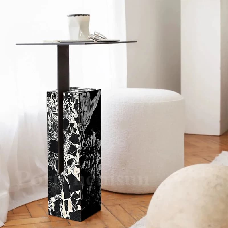 Table basse en marbre italienne, petite table de salon, console nordique, table basse vintage, meubl