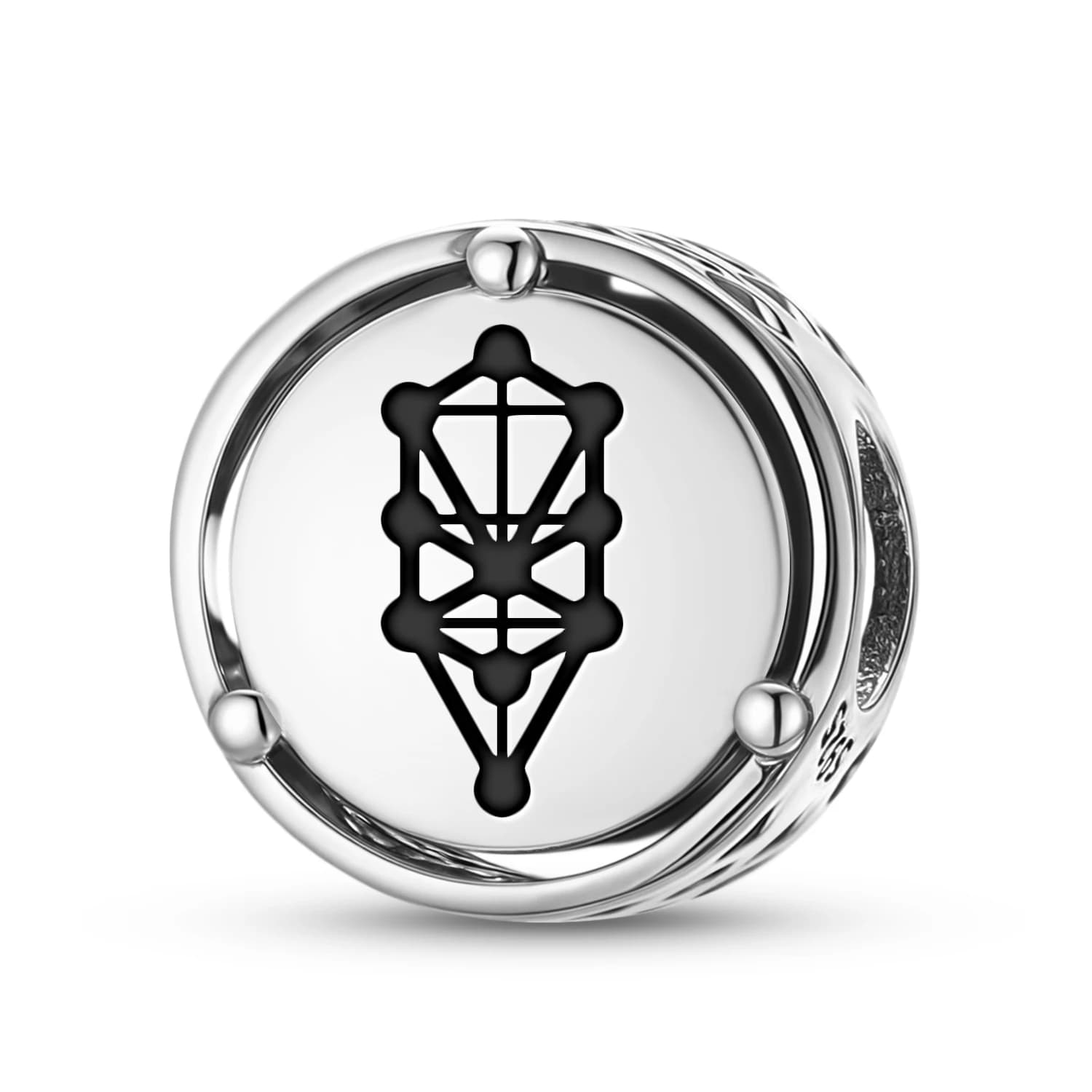 Arbre de vie à géométrie sacrée Sephiroth, breloque symbole en argent Sterling 925, adaptée au Brace