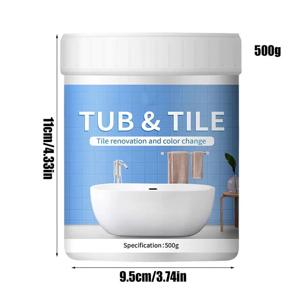 Kit de peinture pour carrelage de salle de bain 500g, à base d'eau, séchage rapide, faible odeur, po