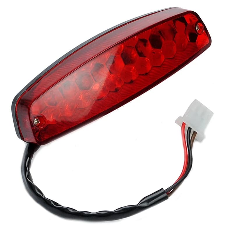 RL-Feux de freinage et d'arrêt à 3 fils pour moto tout-terrain, feu arrière rouge, lampe de signalis