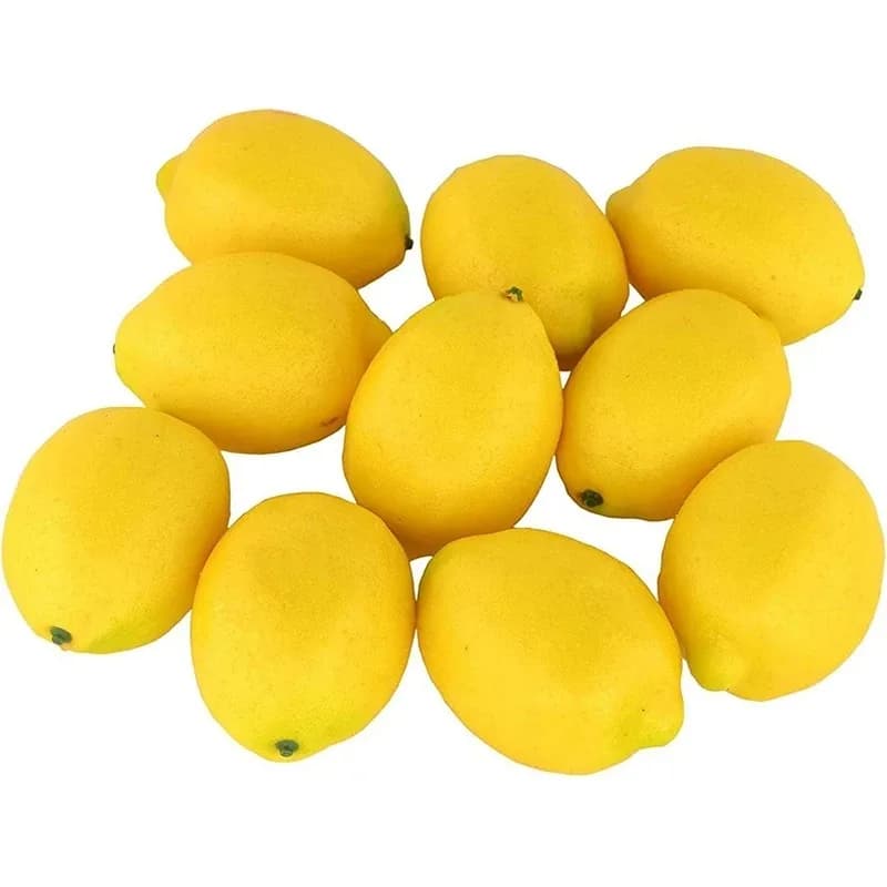 Citron artificiel pour décoration de salle de maison, faux fruits, décoration de jardin, ornement de