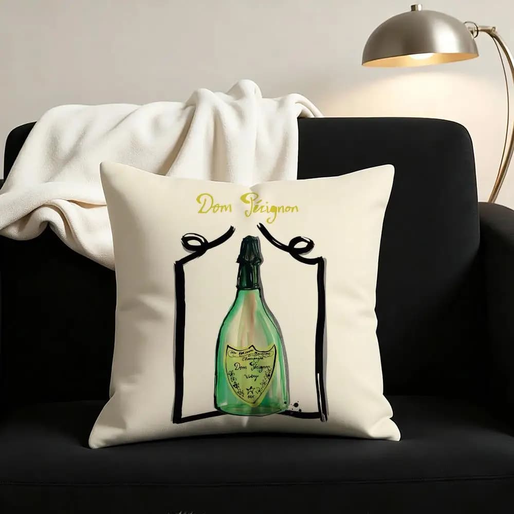 Housse de coussin Prestige D-Dom PerignonS, 4 pièces, ultra douce, en peluche courte, 40x40 45x45, s