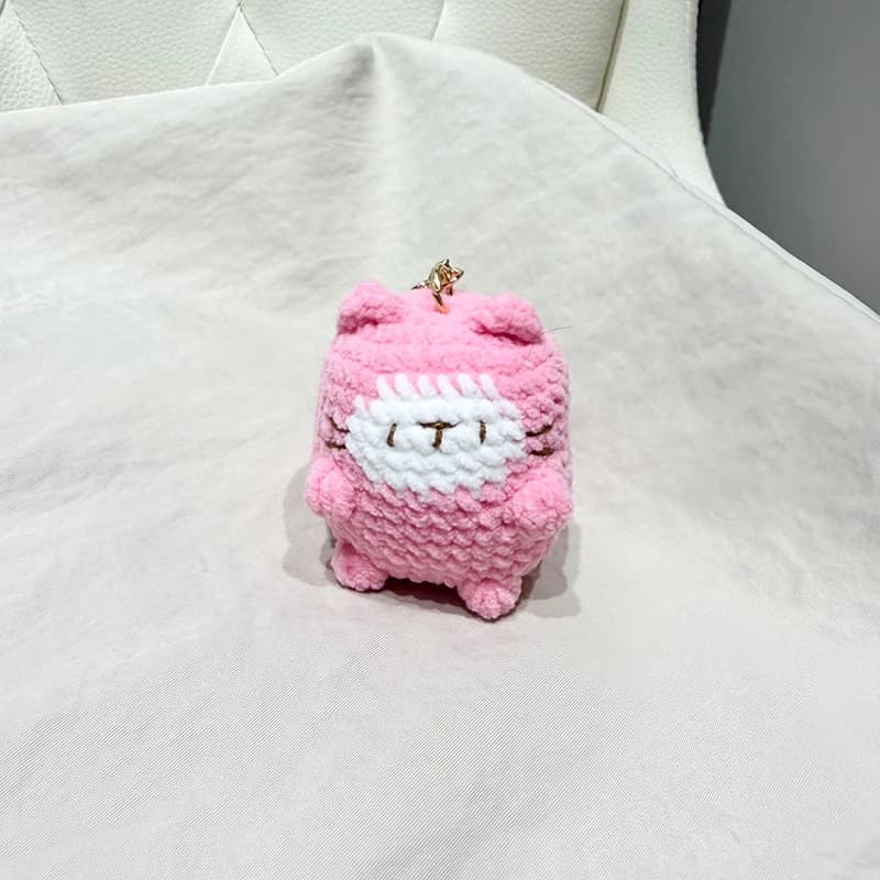Poupée chat au Crochet finie, 1 pièce, ornement de salle de maison, tricoté à la main, énergie Posit