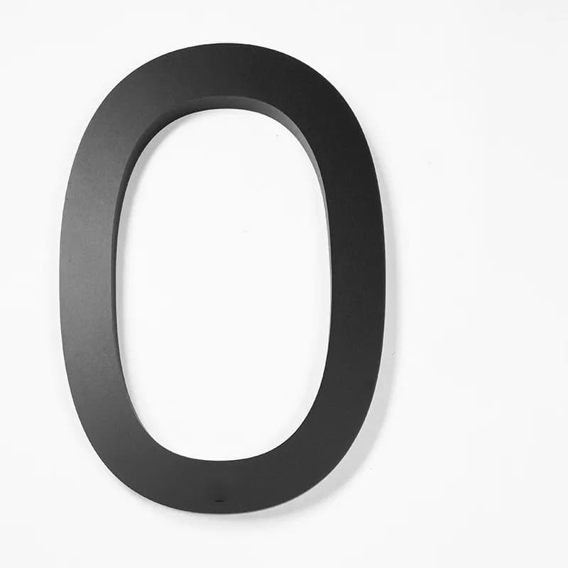 Autocollant de numéro de maison et de lettres, plaque de porte, noir brillant, panneaux auto-adhésif