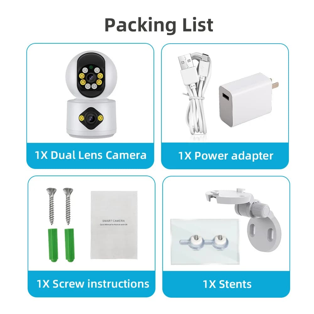Caméra dôme IP PTZ sans fil Yoosee APP 4MP UHD à double objectif couleur 360° avec interphone pour l