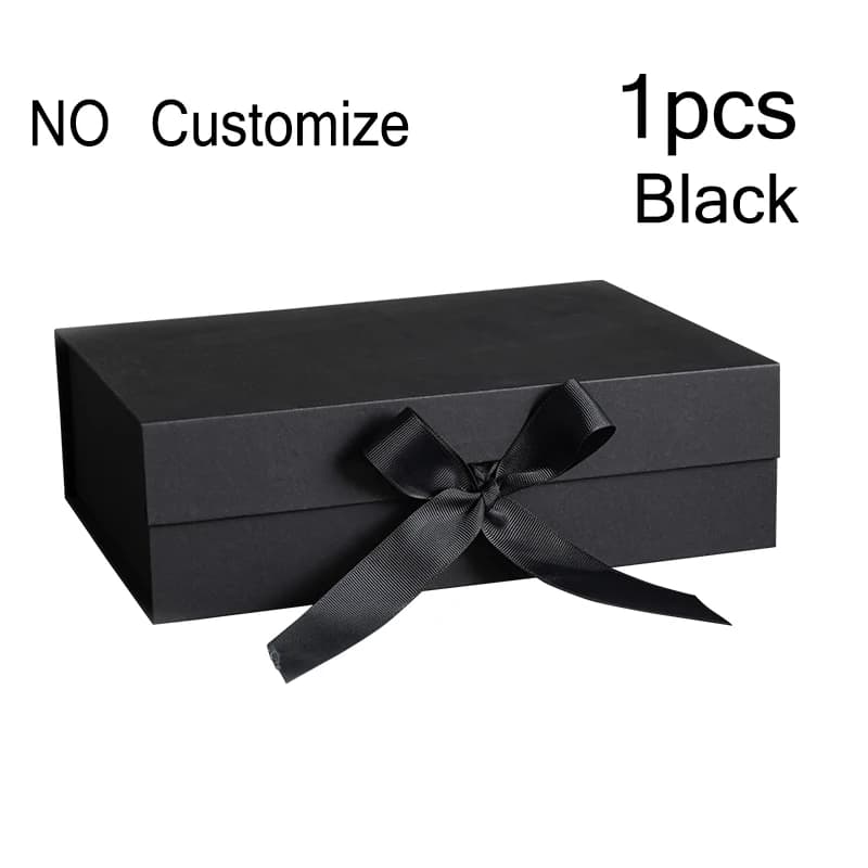 Boîte d'emballage en carton rose noir, grande boîte-cadeau avec Logo personnalisé, boîte ondulée pou