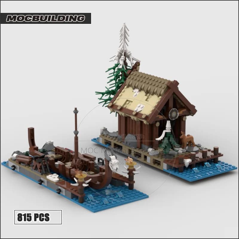 MOC Village importer nights Barn Shippyard Technology Bricks, DIY Assembly Collection, Display Toys,