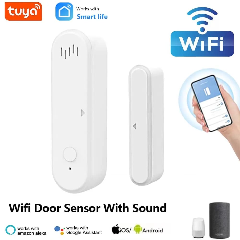 ONENUO-Capteur de porte WiFi intelligent Tuya, capteur de fenêtre, son 80dB, activation et désactiva