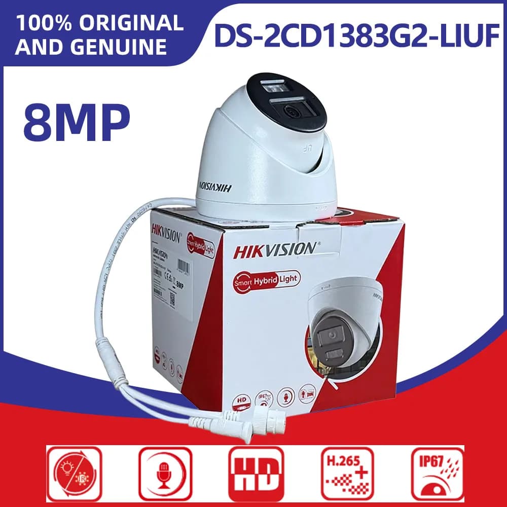 Caméra réseau tourelle Hikvision 8MP DS-2CD1383G2-LIUF DS-2CD1383G2-LIUF/SL avec éclairage hybride i
