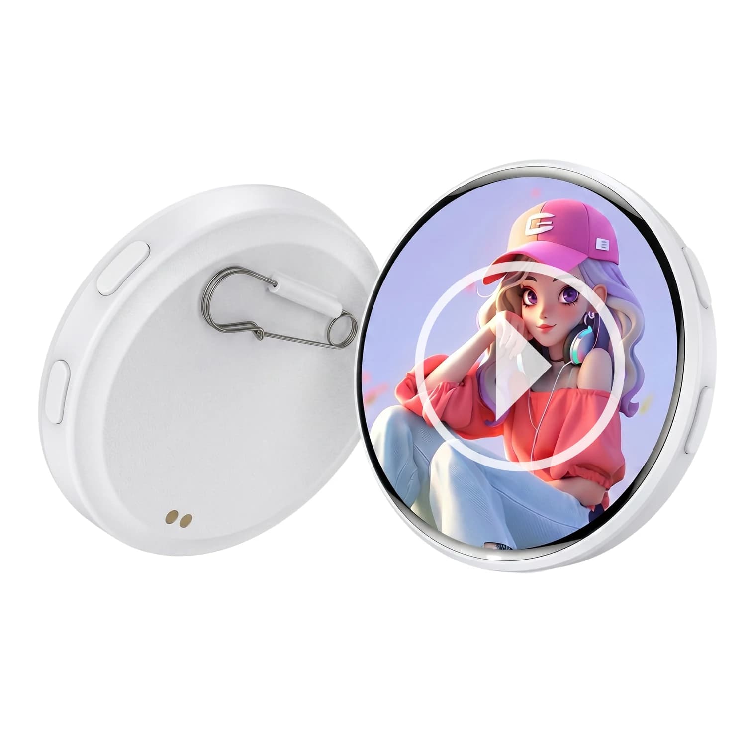 Badge électronique DIY avec affichage dynamique JPG/GIF/Vidéo, badge numérique anime, badge à image
