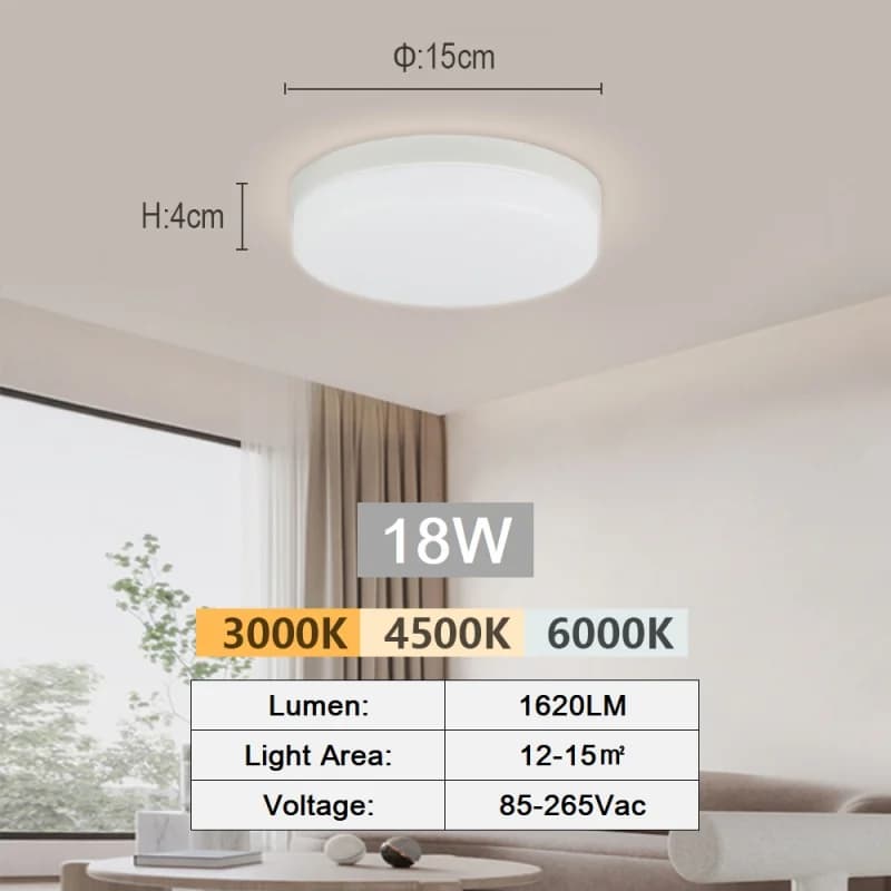 Plafonnier LED 18-48W, luminaire encastré, lumière du jour 3000K-6000K, éclairage domestique moderne