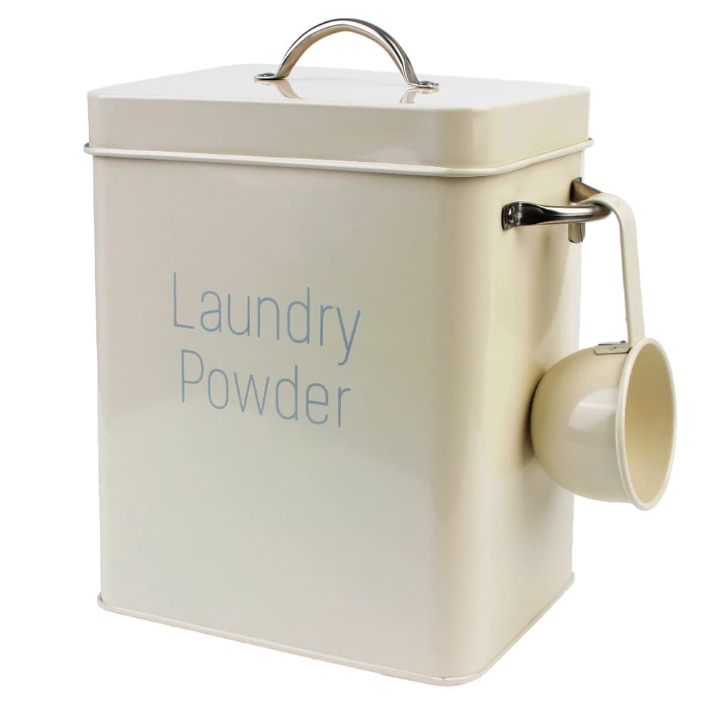 Baril de poudre à laver 3KG avec tasse à mesurer, boîte de rangement de détergent à lessive domestiq