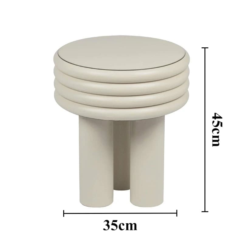 Repose-pieds rond en bois massif, tabouret à langer pour chaussures, Table d'appoint basse moderne p