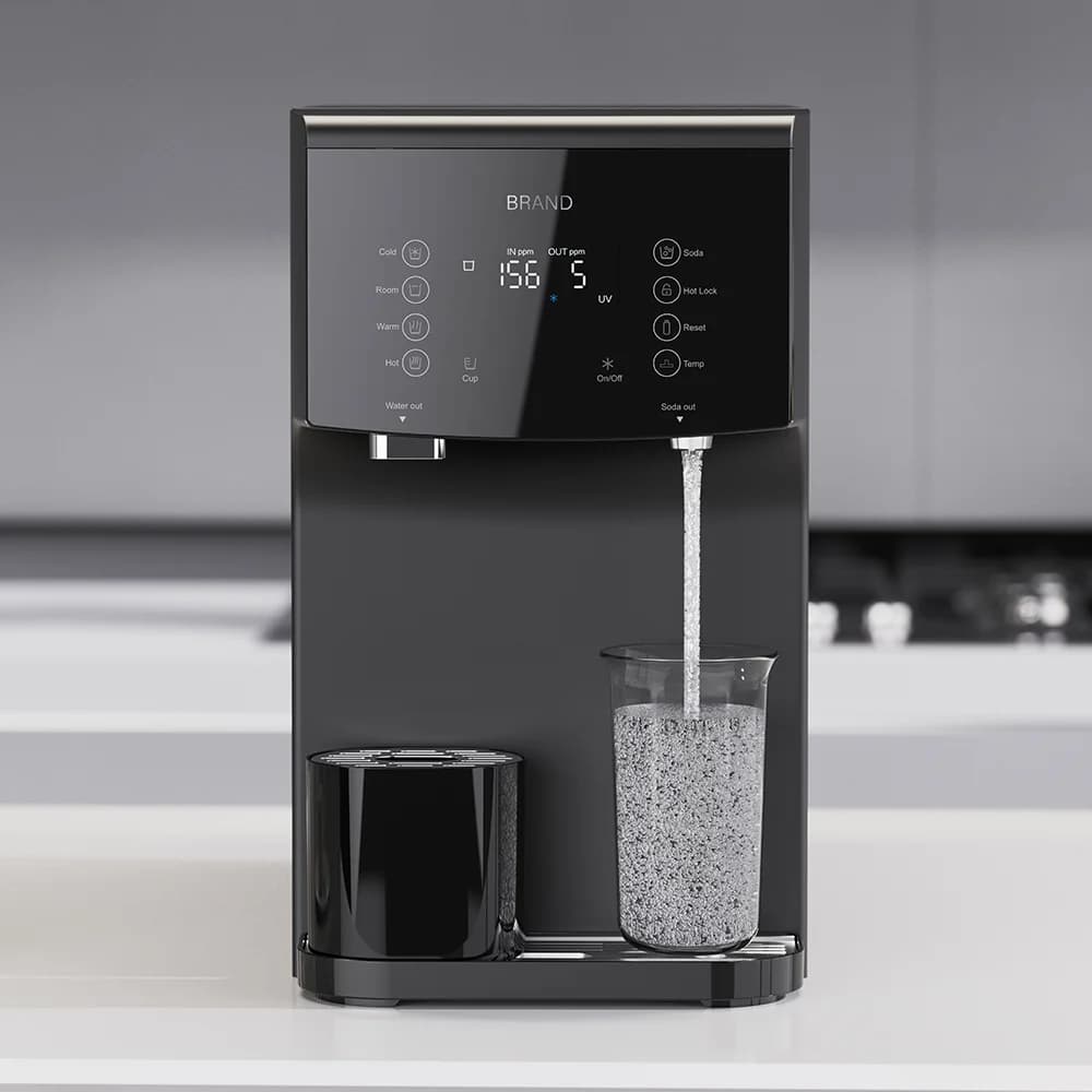 Nouveau distributeur d'eau filtrée à osmose inverse et pétillante, chaud/froid, électrique, OEM/ODM,