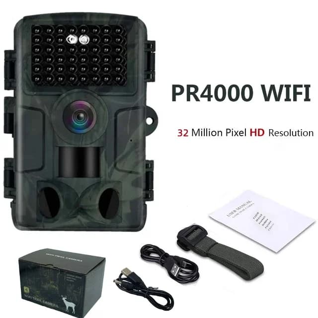 PR4000 WiFi caméra de chasse Bluetooth 1080P infrarouge Vision nocturne caméra infrarouge activée ca