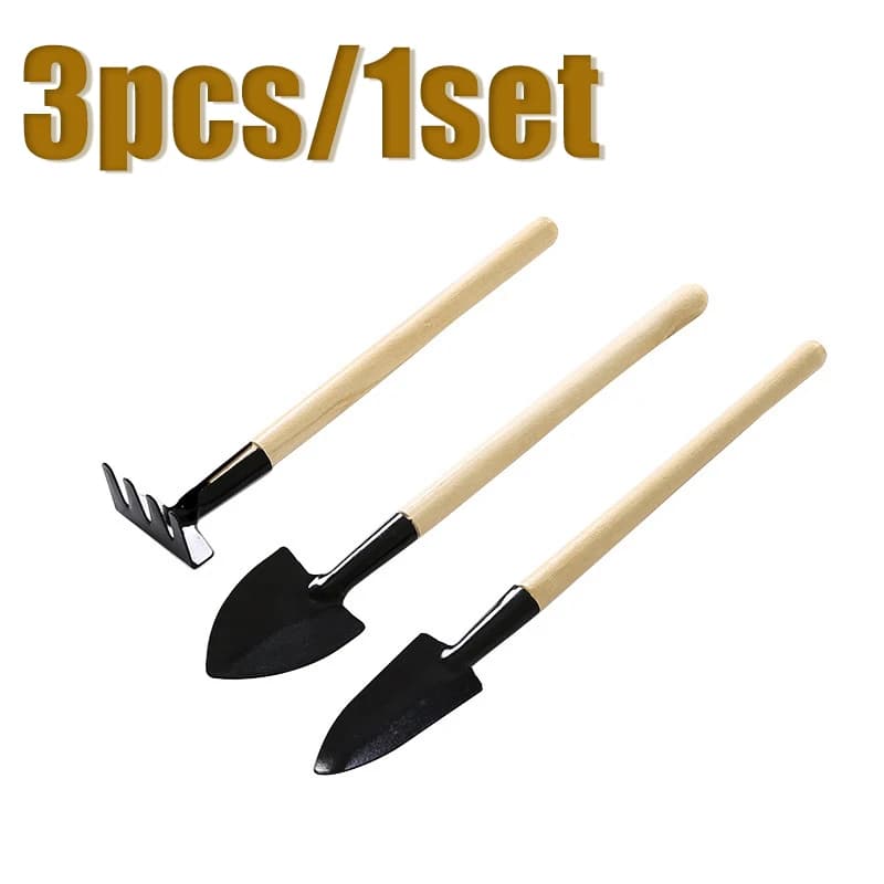 3 pièce/1 ensemble Mini ensemble d'outils de jardinage Portable petit outil de jardinage avec poigné