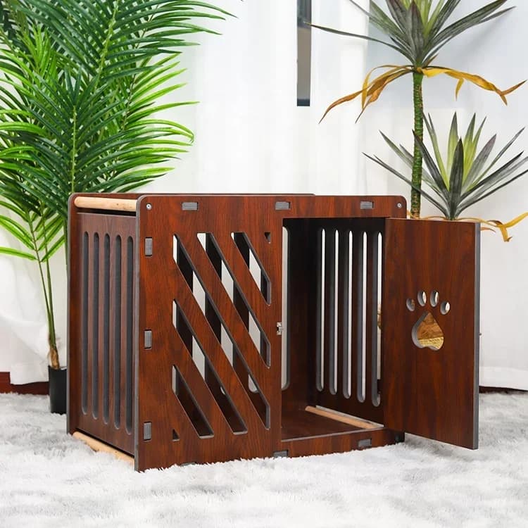 Nouveau design de palettes en bois respectueuses de l'environnement pour maisons pour chiens