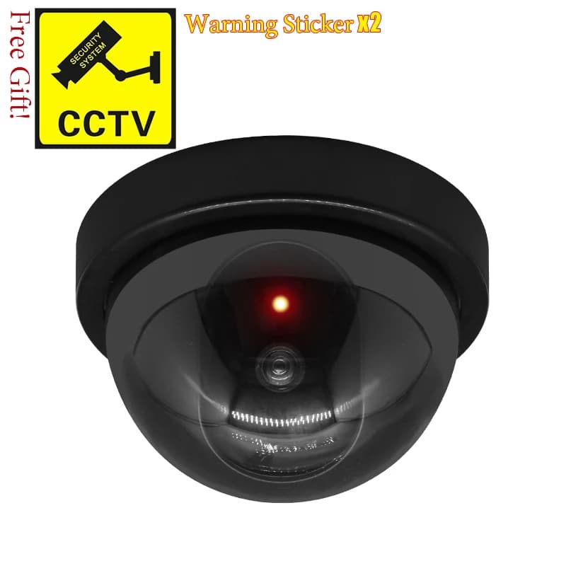 Nouveau rouge clignotant lumière LED noir/blanc factice conque caméra maison bureau Surveillance sys