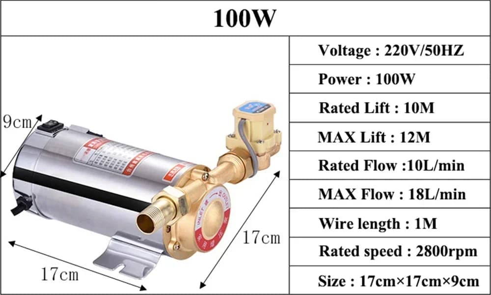 Household Mute Booster Pump For Tap Water Pipeline/Heater With Automatic Flow Switch,Solar Energy Pa