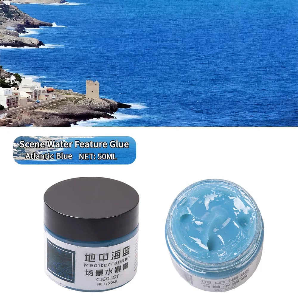 Pâte de paysage aquatique pour bricolage, 50ML, pour rivières, océan, piquets, crème à effet d'eau s