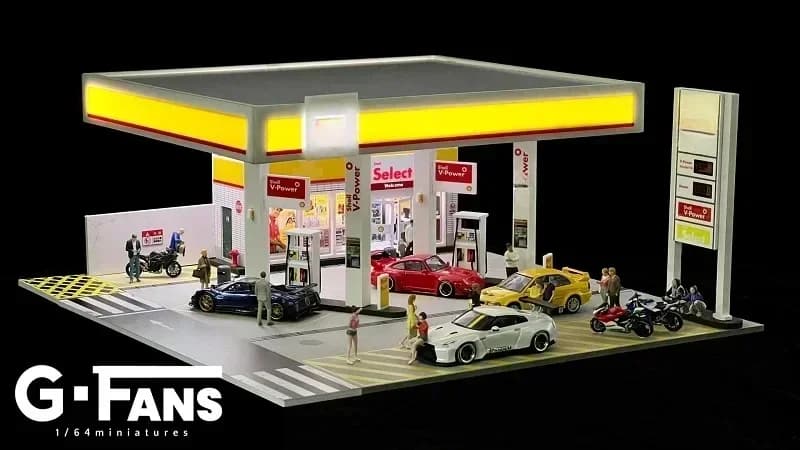 G FANS 1:64 Modèles de dioramas de scène architecturale/service