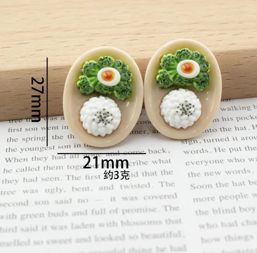 Cabochon à dos plat Kawaii, simulation de nourriture, panier de boulangerie, petit-déjeuner, matérie