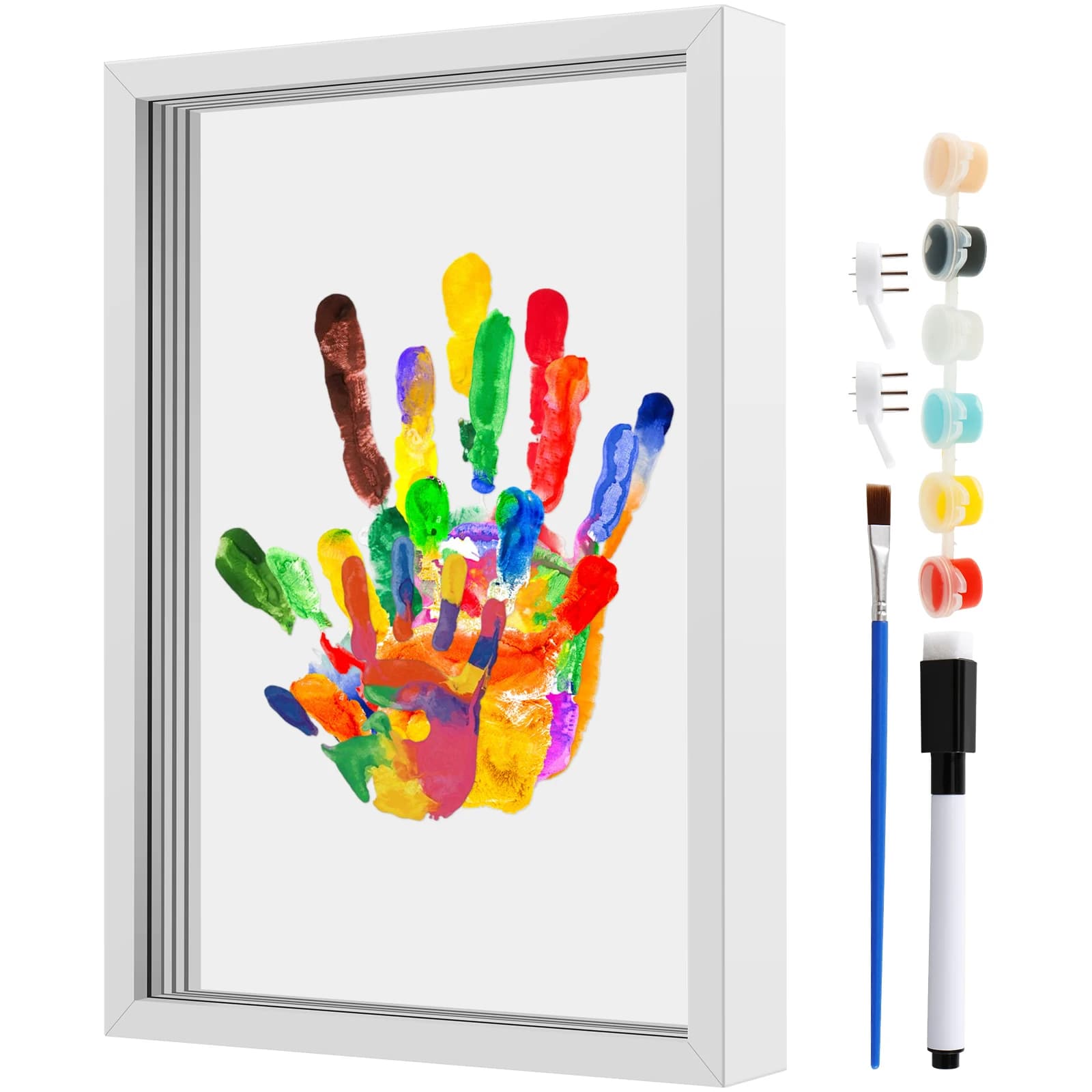 Kit d'empreintes de mains pour la maison, cadre de Souvenir de maison fait à la main avec stylo 6 co