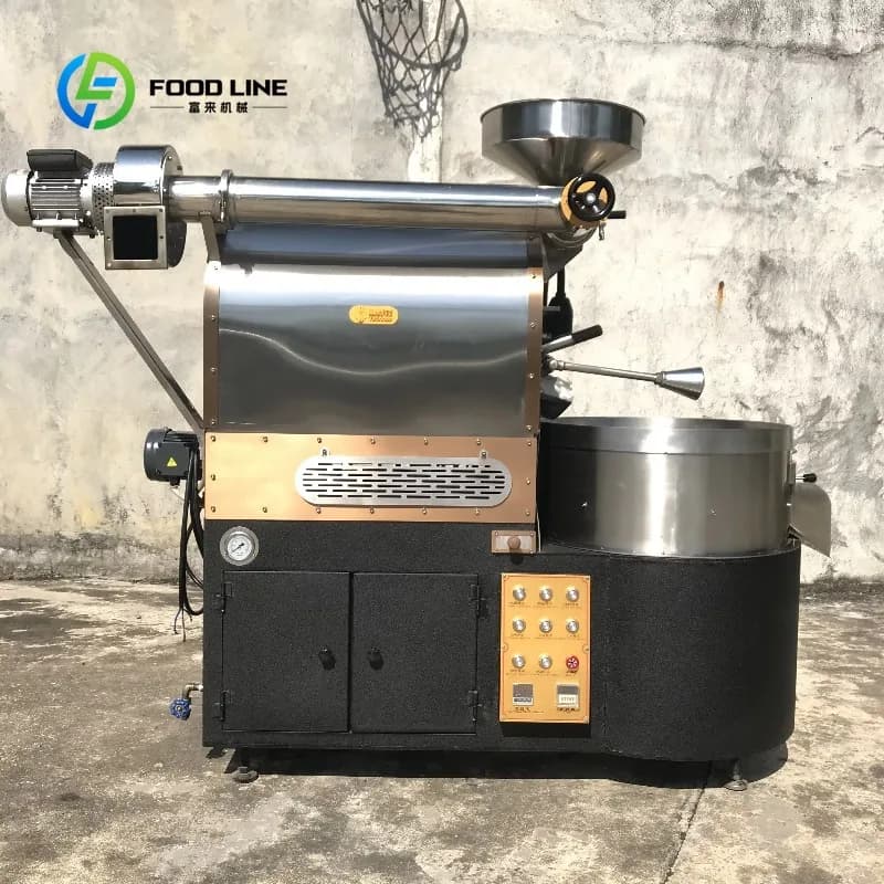 Torréfacteurs de café 1kg 2kg 6kg 10kg 600kg pour usage domestique et commercial avec moulin intégré