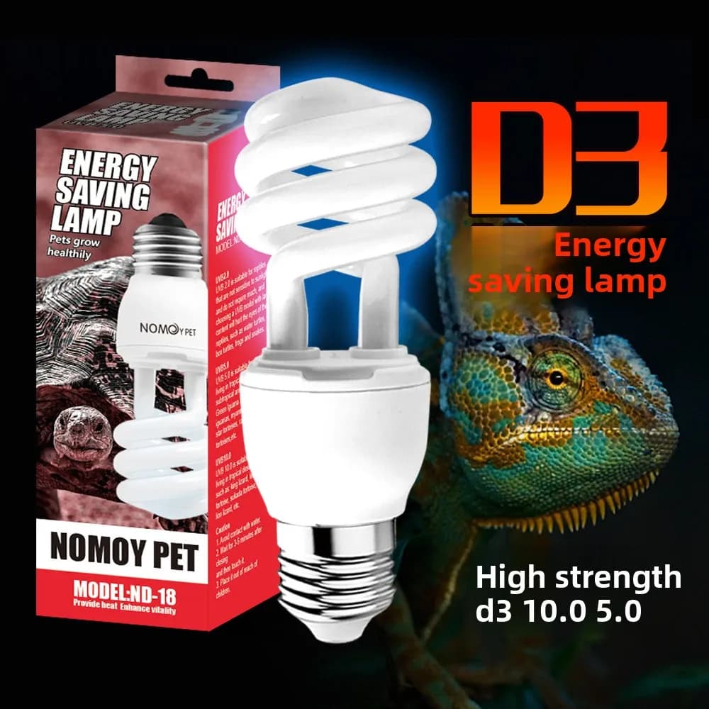 NOMOY Lampe pour reptiles UVB haute intensité 13 W - Lumière de synthèse vitamine D3 pour tortues et