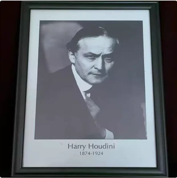 Le fantôme d'Harry Houdini par Adam Woog, le portrait Dini, la prophétie du public, les tours de mag