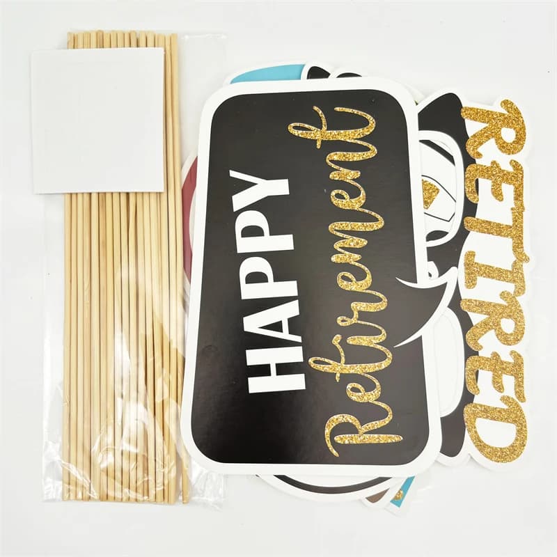 1 sac joyeux retraite papier Photo stand accessoires retraité fête Photo pose accessoires retraite m