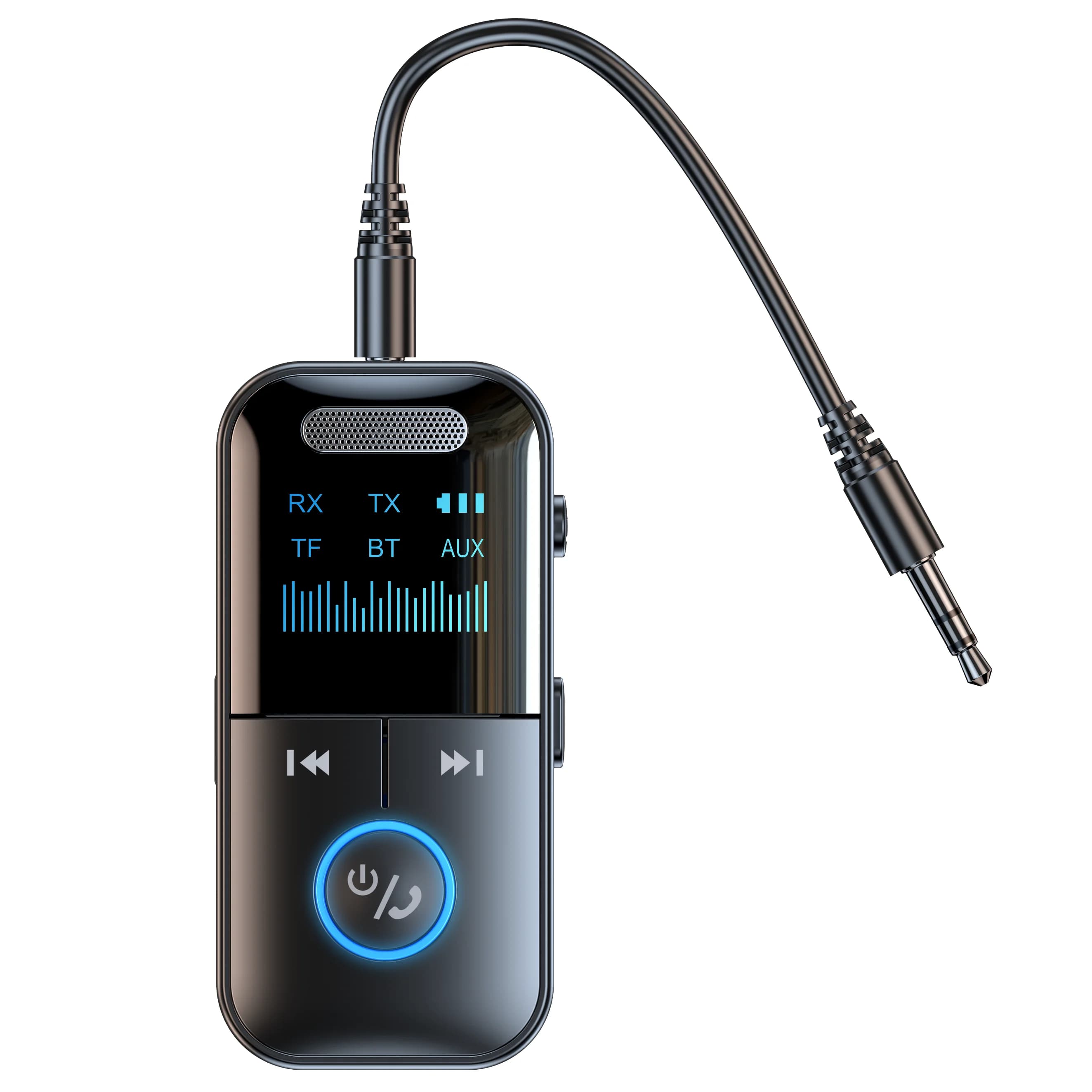 Adaptateur Aux Bluetooth 5.4, récepteur Audio, transmetteur, prise Jack 3.5mm, affichage LED pour vo