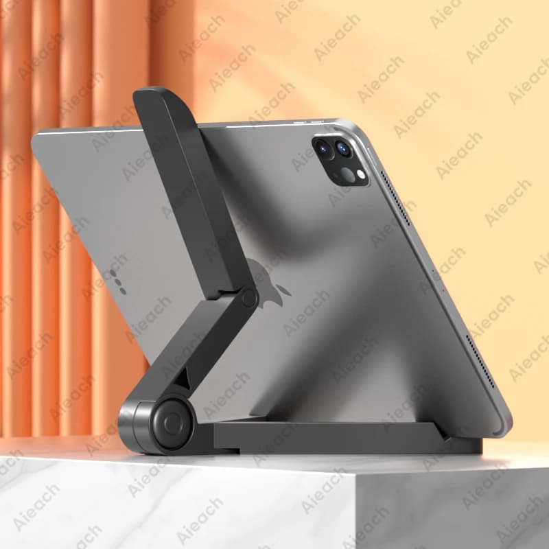 Support de bureau pour tablette 4.7 à 12.9 pouces, support pliable réglable pour tablette pour iPad