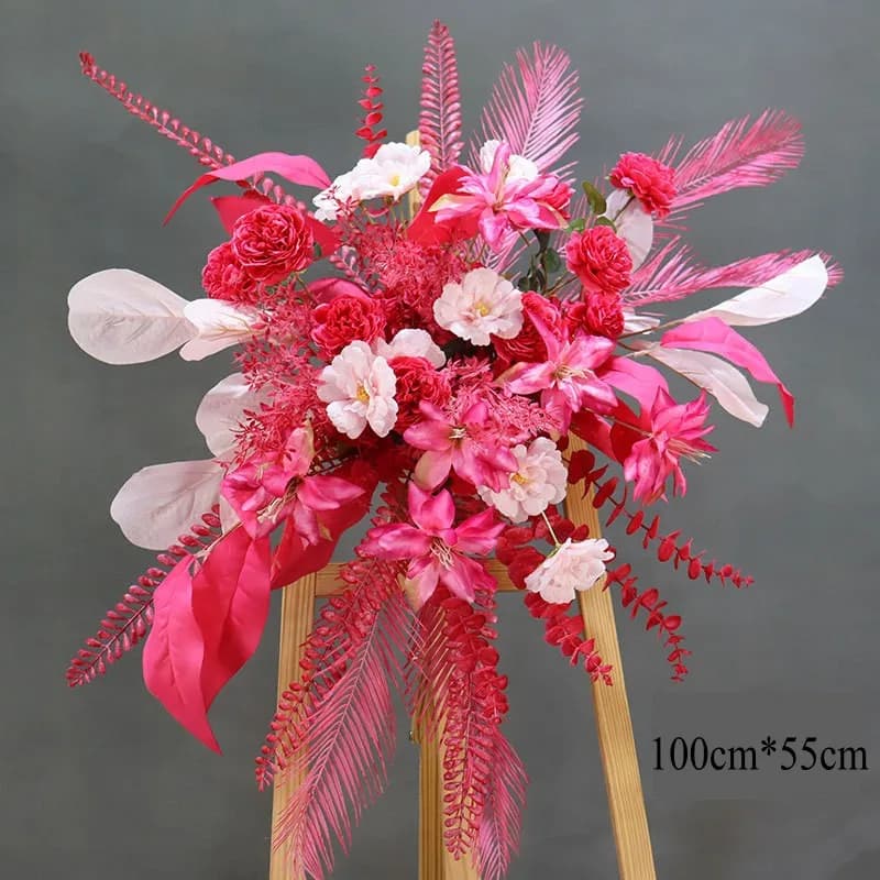 Décoration d'arche de mariage, fleurs artificielles, décoration de chemin, boule de fleurs, rangée d