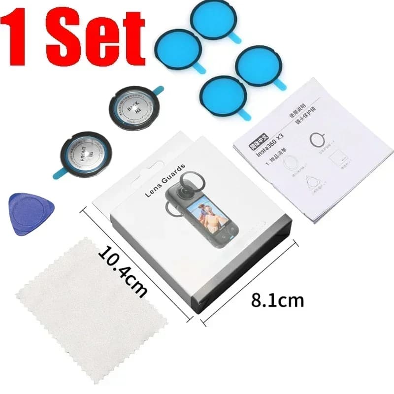 Film de protection d'objectif pour Insta360 X5 X4 X4Air X3 X2, transparent, rotatif, collant, anti-r
