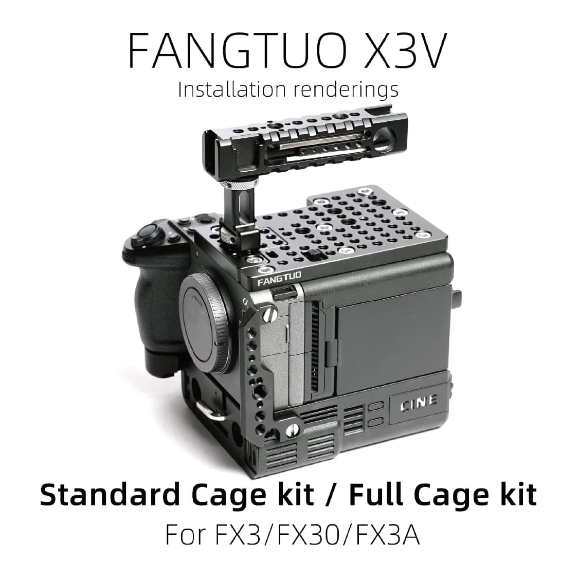 Fangtuo X3V fx3 30 Ensemble combiné de cage de caméra – Convient pour les prises de vue verticales,