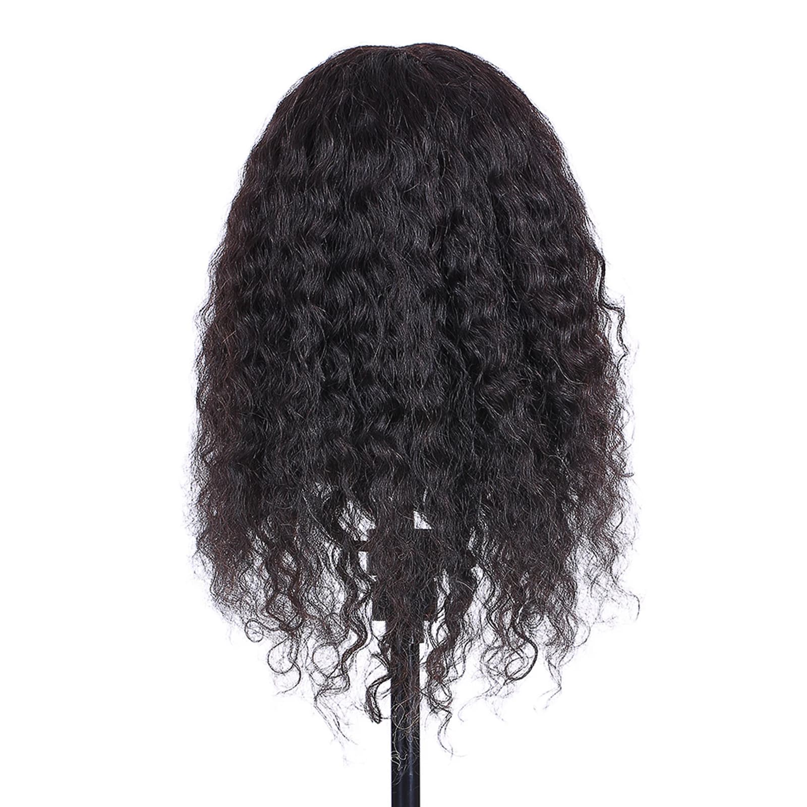 Tête de Mannequin de formation pour coiffeur, 100% cheveux réels avec trépied, tête de poupée de cos