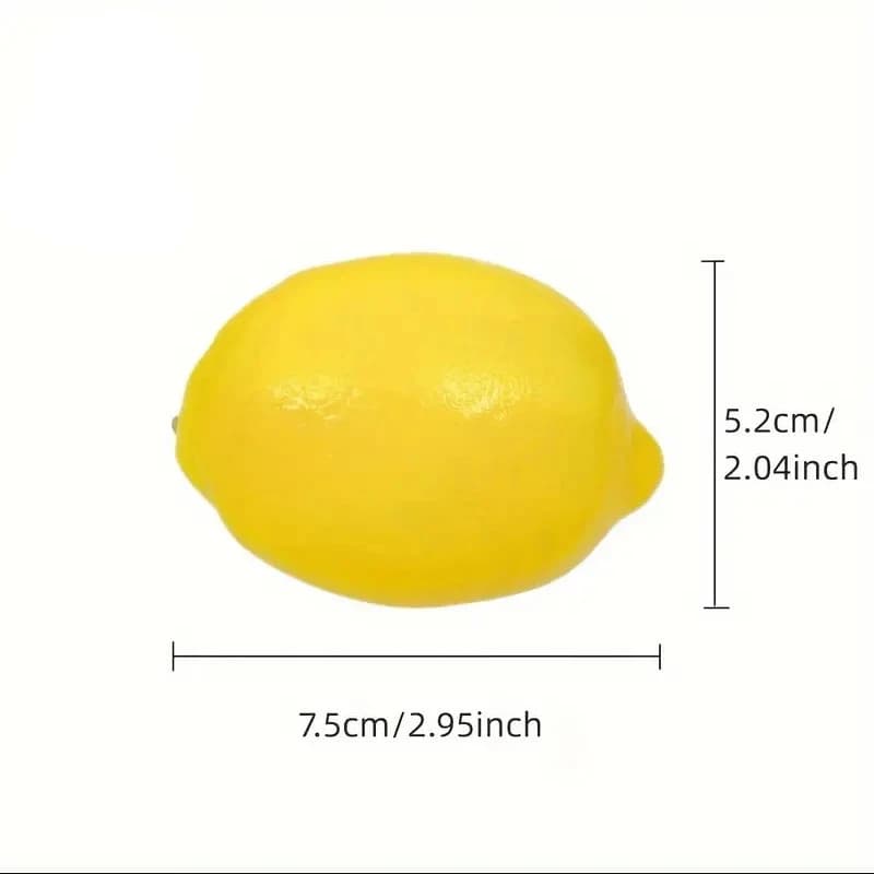 Citron artificiel pour décoration de salle de maison, faux fruits, décoration de jardin, ornement de