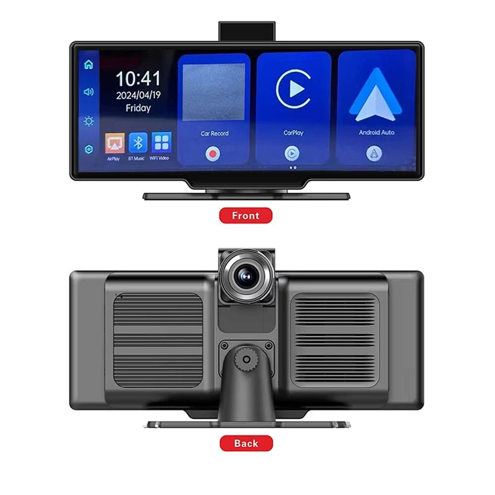 Écran multimédia portable universel de 10 pouces sans fil Carplay, caméra de recul HD, autoradio, le